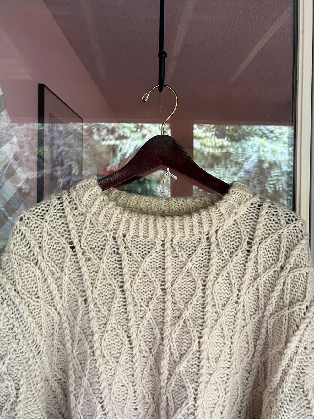 Chunky Cream Cable Knit Sweater - Women